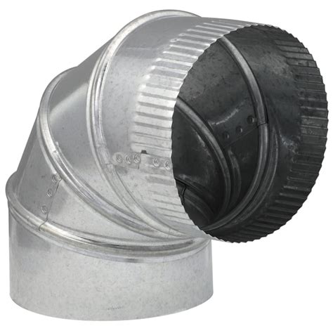 IMPERIAL 5-in 26 Gauge Galvanized Steel Round Adjustable 90 Degree Duct ...