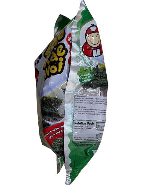 TaoKaeNoi Tao Kae Noi Hi Crispy Seaweed Original Flavor, India | Ubuy