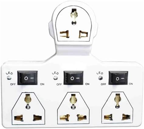 LTZ 3 Pin Multi Plug Socket Cordless Extension Board with Fuse & Short ...