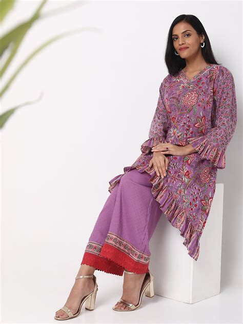Aseesa Flare Fit Floral Kurta Sets