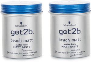 Schwarzkopf Got2B Beach Matt Surfer Look Matt Paste Hair Paste - Price ...