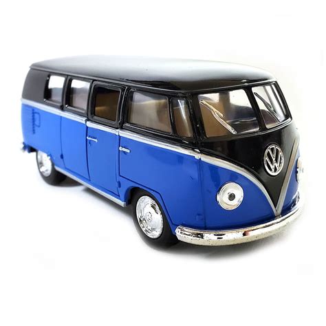 Buy Kinsmart 5 Die-cast: 1962 VW Classic Bus with Black Top (Blue) 1/32 ...