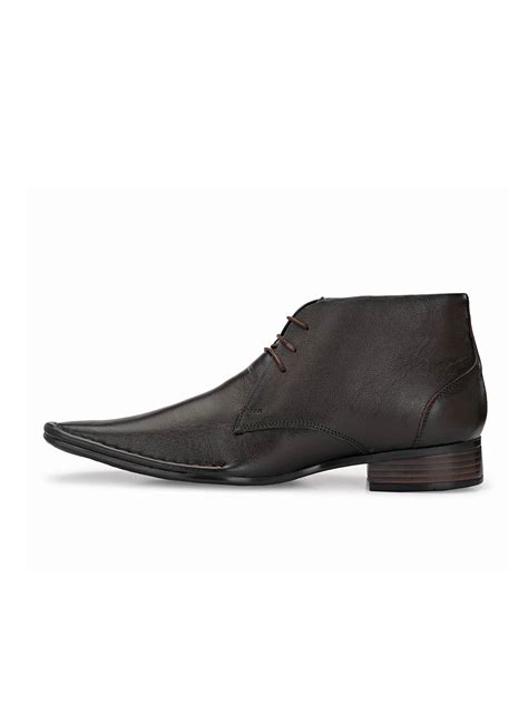 Hitz Men's Brown Leather Lace-up Ankle Formal Shoes – Hitz Shoes Online
