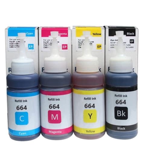 Teqbot New Ep T664/664 Inkjet Ink Tank Refill Ink Compatible for Epson ...