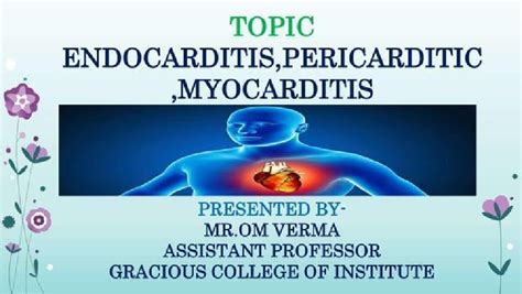Endocarditis, Pericarditis, Myocarditis Overview - Medical Study Notes ...