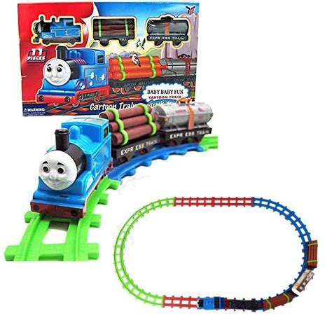 Bestie toys Train Toy Set with Locomotive Engine, Cargo car and Tracks ...