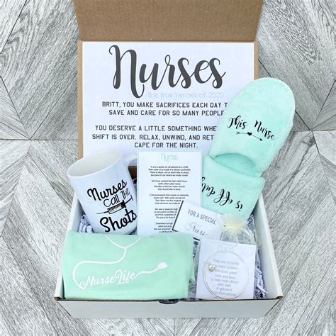 Nurse Gift Nurse Gift Set Gift Box for Nurses With Shirt, Bracelet, Mug, Slippers and a Special ...