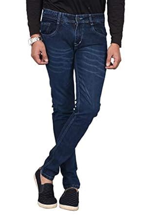 Buy Waiverson Slim Fit Men's Blue Whisker Jeans at Amazon.in