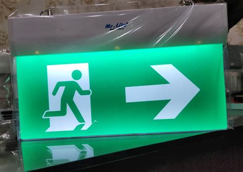 LED Exit Signage White Green – Mr Lite