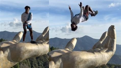 IShowSpeed pulls off a jaw-dropping backflip on Guatemala's 'Hand of ...