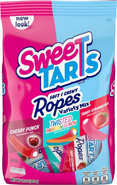 Amazon.com : SweeTARTS Mega Filled Ropes Candy, Twisted Rainbow Punch ...