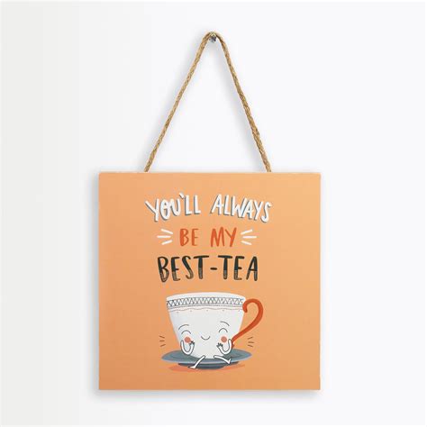 Buy Garnet Interiors Wooden Tea Quote Hanging Wall Accent from Home ...