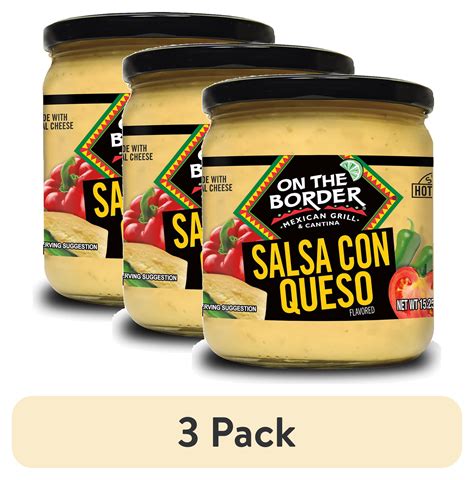 (3 pack) On The Border Salsa Con Queso, 15.25 oz Jar - Walmart.com