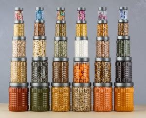 RK EMPIRE Plastic Grocery Container - 250 ml, 350 ml, 650 ml, 1200 ml ...