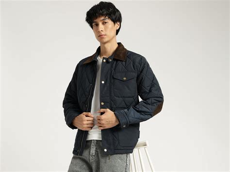 Men Regular Fit Spread Collar Quilted Corduroy Jacket – United Colors ...