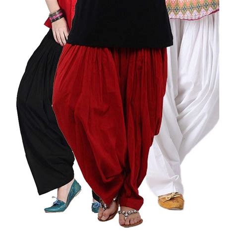 Buy SBF MART Women's Cotton Plain Semi Patiala Dhoti Salwar without ...
