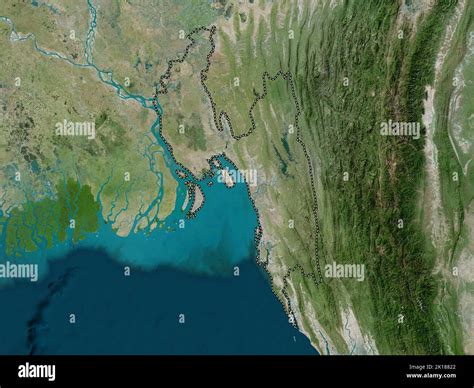 Chittagong, division of Bangladesh. High resolution satellite map Stock Photo - Alamy