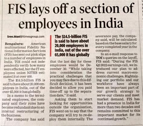 FIS layoff in India | Fishbowl