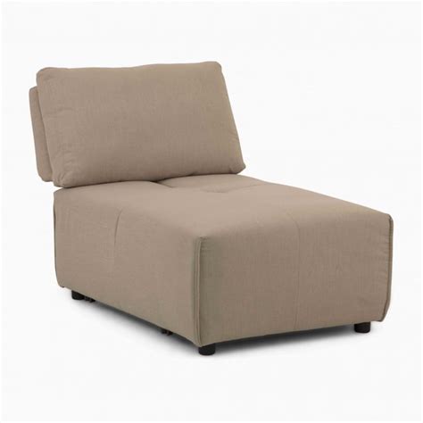 Buy Dallas Fabric 1-Seater Armless Sofa - Beige from Home Centre at ...