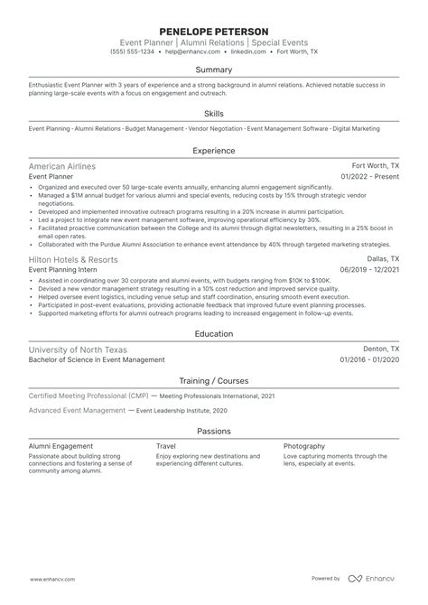 16 Successful Event Planner Resume Examples And Writing Tips for 2024