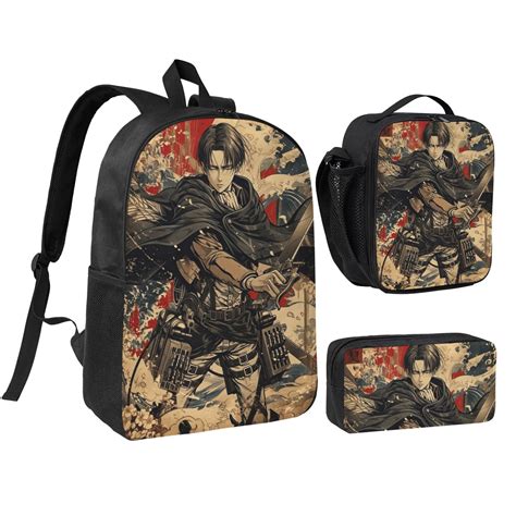 Anime Attack On Titan 17-Inch Backpack, Storage Bag And Lunch Bag Three ...