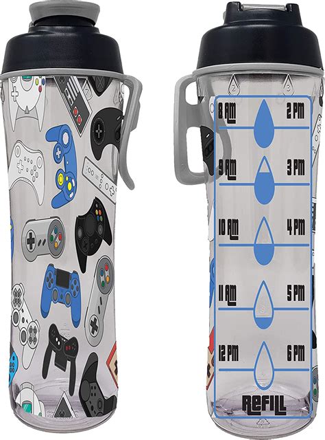 Buy 50 Strong BPA-Free Kids Water Bottles with Hourly Time Markers ...