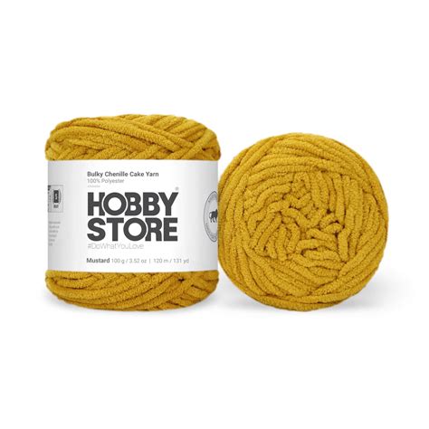 Bulky Chenille Yarn by Hobby Store - Mustard 59144 – Magic Needles