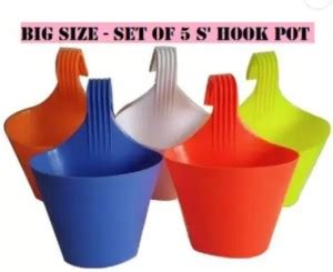 Farm Single Hook Railing Planters for Balcony/ Hanging Pots / Pots for ...