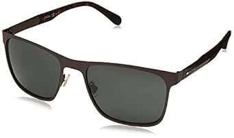 Buy Fossil Unisex Non-Polarized UV protected Green Lens Metal Full Rim ...