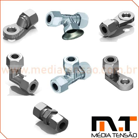 Borne Concêntrico para Vergalhão de Cobre ø 3/8 - Média Tensão