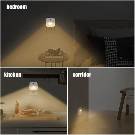 Buy podiality [4 Pack] Night Light Plug-in Smart Light Sensor LED Night ...