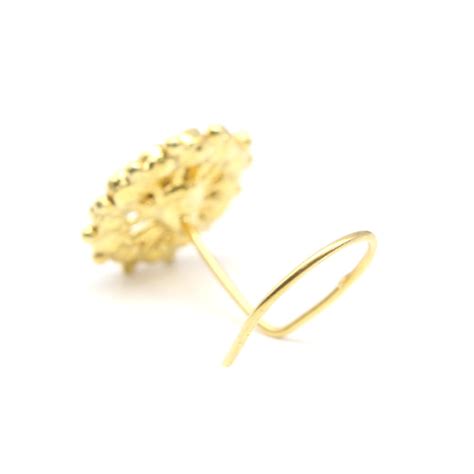 Gold Plated CZ Twisted Nose Stud 24g – Karizma Jewels