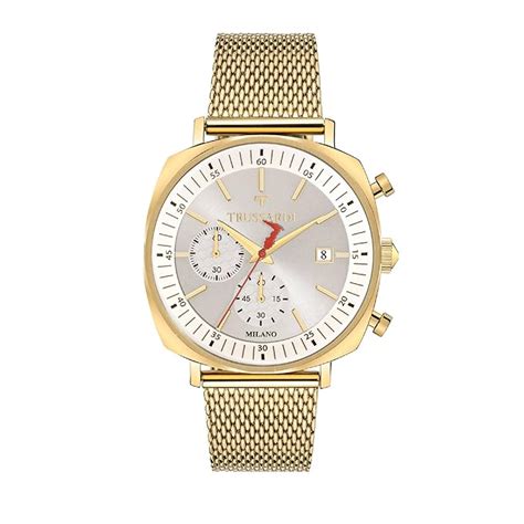 Buy Trussardi Men's Stainless Steel Quartz Chronograph Watch - Luxury ...