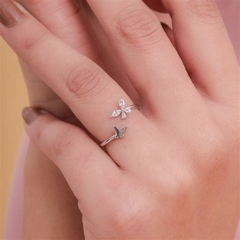 Butterfly Duet Ring – 925 Sterling Silver Dual Butterflies