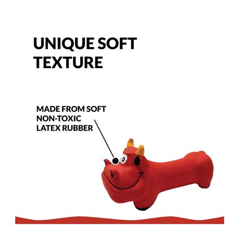 Goofy Tails Bull Latex Squeaky Dog Toy (Red) – Wagr Petcare