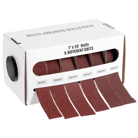 Ikoopy 6 Pcs Emery Cloth Roll 80 150 240 320 400 600 Grits Sandpaper ...