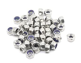 BinifiMux 35Pcs M6 x 1.0mm Lock Nuts - 304 Stainless Steel Self-Lock ...