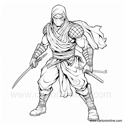 Anime Ninja Colouring Pages