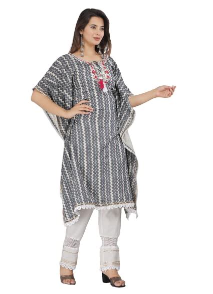 Buy MWE Kaftan Kurti for Women | Rayon Kaftan with Pant Set | Printed ...