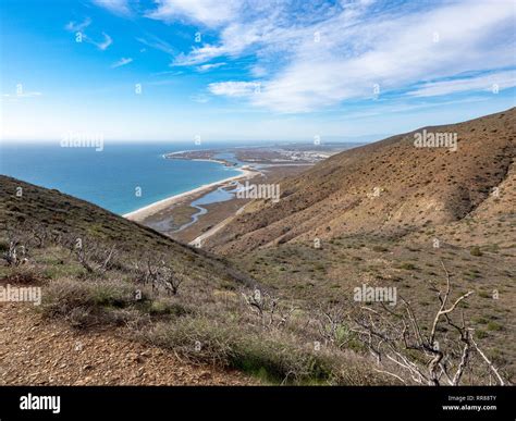 View of Port Hueneme Naval Base, from Chumash and Mugu Peak trail ...