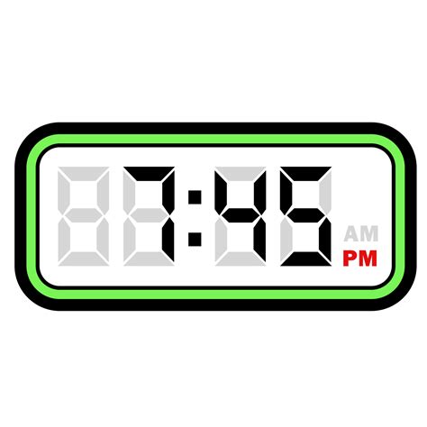 Digital Clock Time at 7.45 PM, Digital Clock 12 Hour Format 32048466 PNG