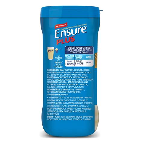Ensure Plus Complete, Balanced Nutrition Drink Vanilla Flavour Powder ...