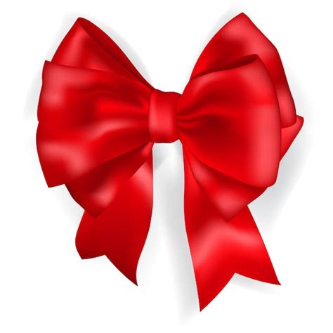 Rood lint met schaduw geïsoleerd op wit | Premium Vector