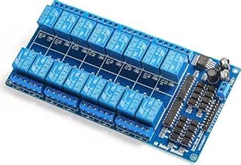 REES52 12V 16 Channel Relay Module Board Optocoupler LED LM2576 Power ...
