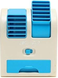 IMMUTABLE Portable Dual Bladeless Mini Cooler Desktop Table Fan Small ...