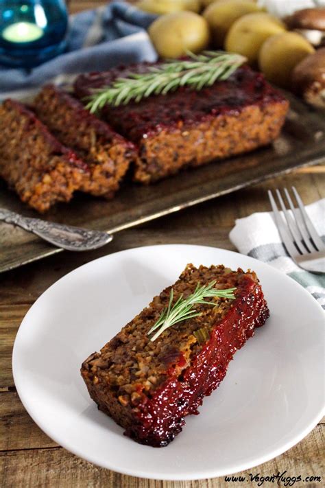 Mushroom walnut meatless loaf with ketchup glaze – Artofit
