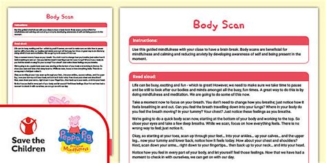 FREE! - A Month of Mindfulness: Guided Body Scan - Twinkl