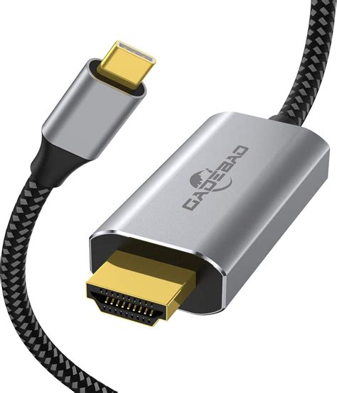 USB C to HDMI Cable, GADEBAO Type C to HDMI [Thunderbolt 3 Compatible ...