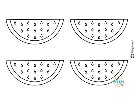 Slice Of Watermelon Coloring Page