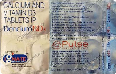 Dencium Nd3 Strip Of 10 Tablets: Uses, Side Effects, Price & Dosage ...
